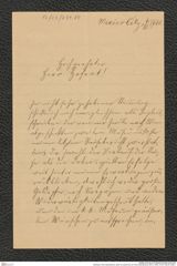 Nachlass Franz Steindachner, Brief von Adolf Horn an Franz Steindachner (06.10.1905), Inv.Nr. 239.04, Seite 1